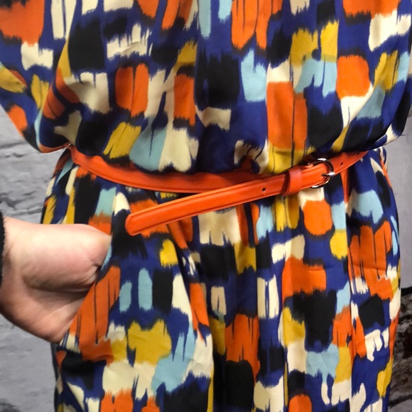 AB Studio watercolor dress pockets - Picture 5 of 8